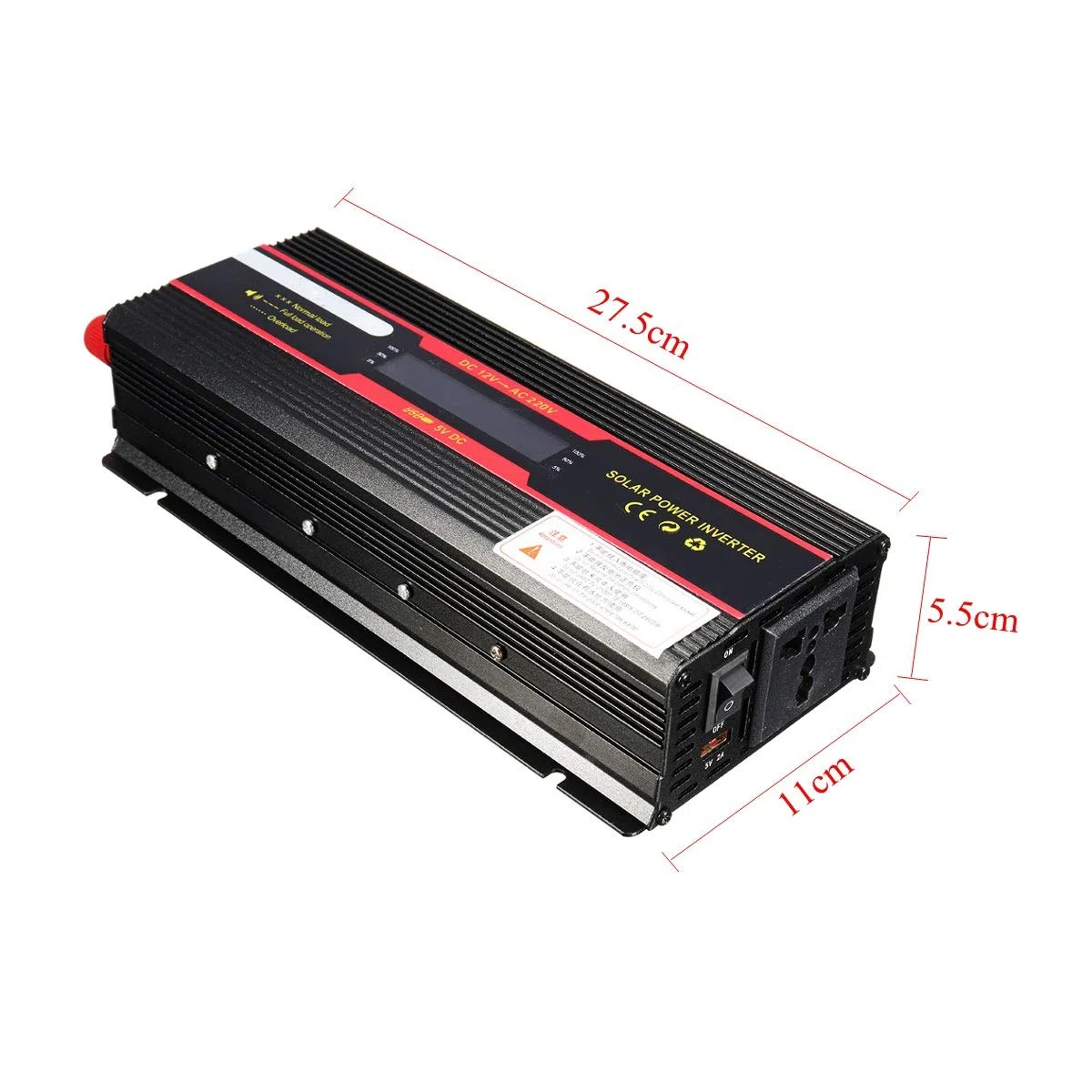 Inversor,Inversor de Coche Inversor del Coche de 12V 220V 6000W de Potencia máxima Solar inversor de la Pantalla CC 12 / 24V a AC 110V / 220V de Onda sinusoidal modificada del convertidor(24V 110V)