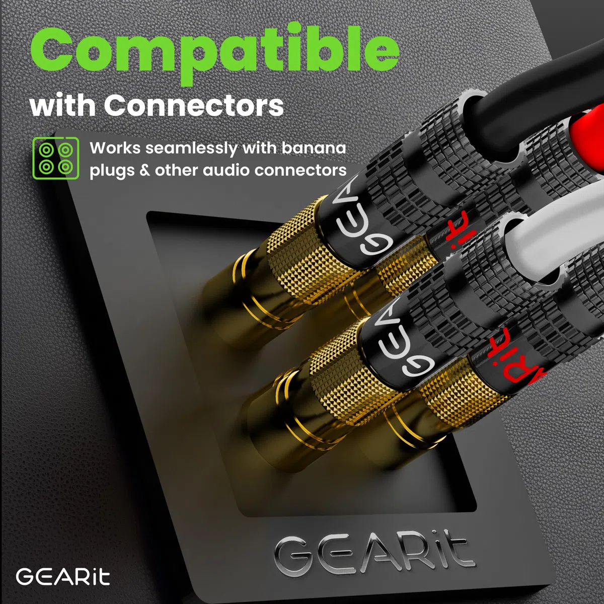 GearIT Pro Series 14 calibre 4 conductores CL2 calificado 14 AWG OFC cable para altavoz en pared 100 Feet / 30.48 Meters blanco