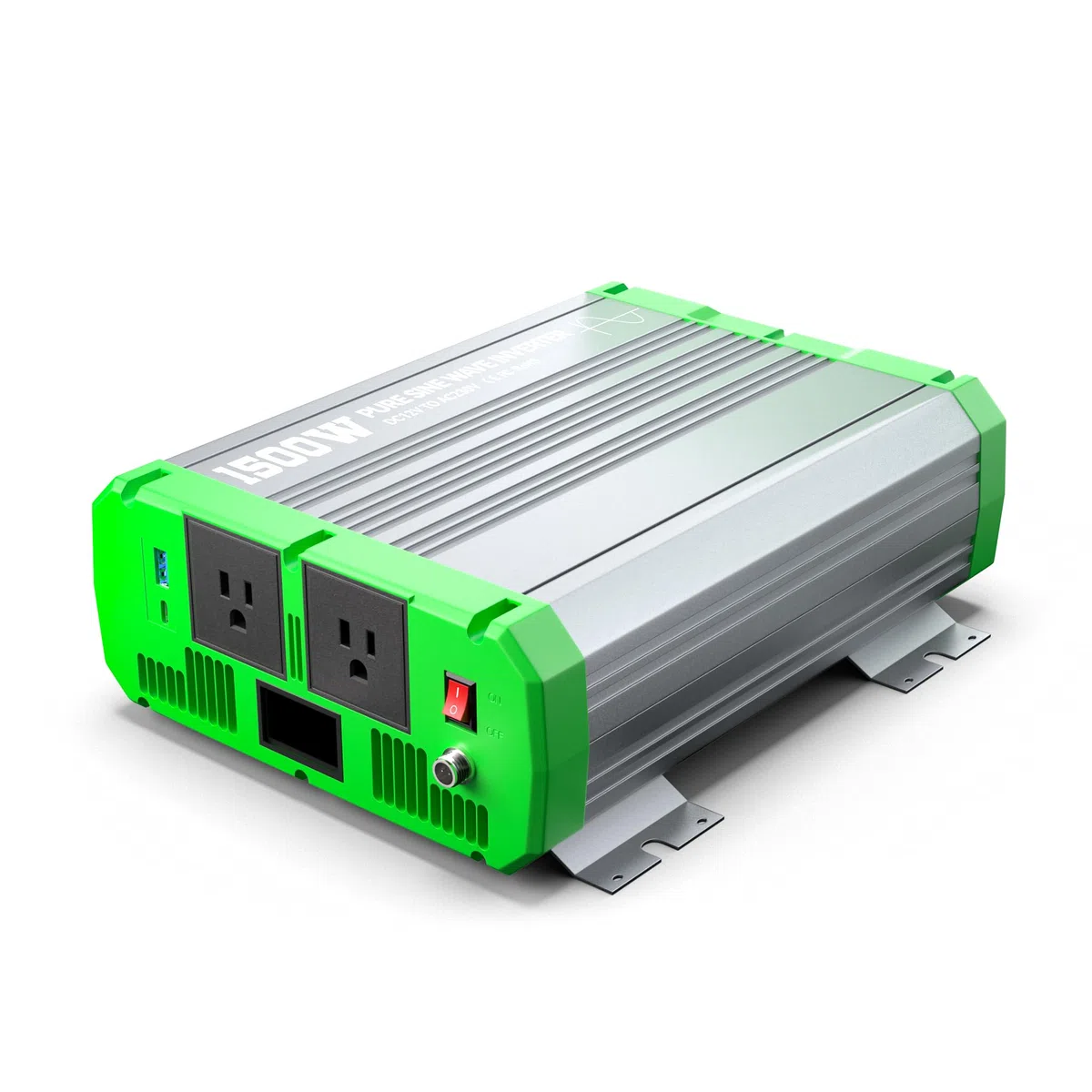 ERAYAK Inversor 12v 230v Onda Pura 1500W/3000W Convertidor de Corriente Conversor 12v a 220v Transformador con Control Remoto para Coche Camion