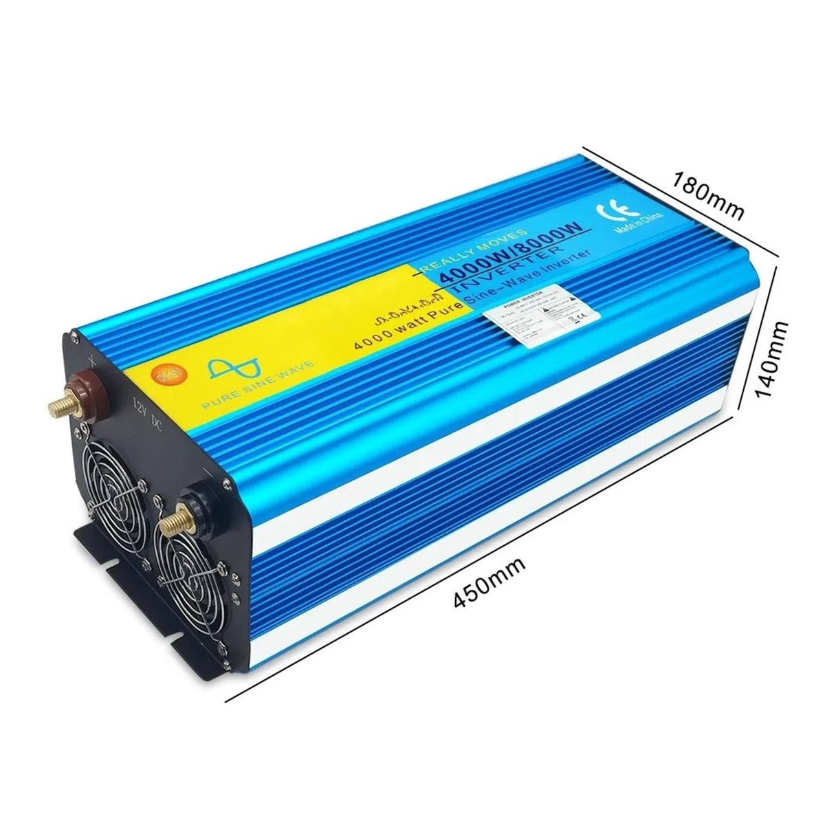 Convertidor Inversor Transformador Inversor Onda Sinusoidal Pura 5000W/6000W/8000W CC 12V/24V A CA 220V/230V 60 Hz Pantalla LED Control Remoto Enchufe Europeo(8000W 12V 60Hz)