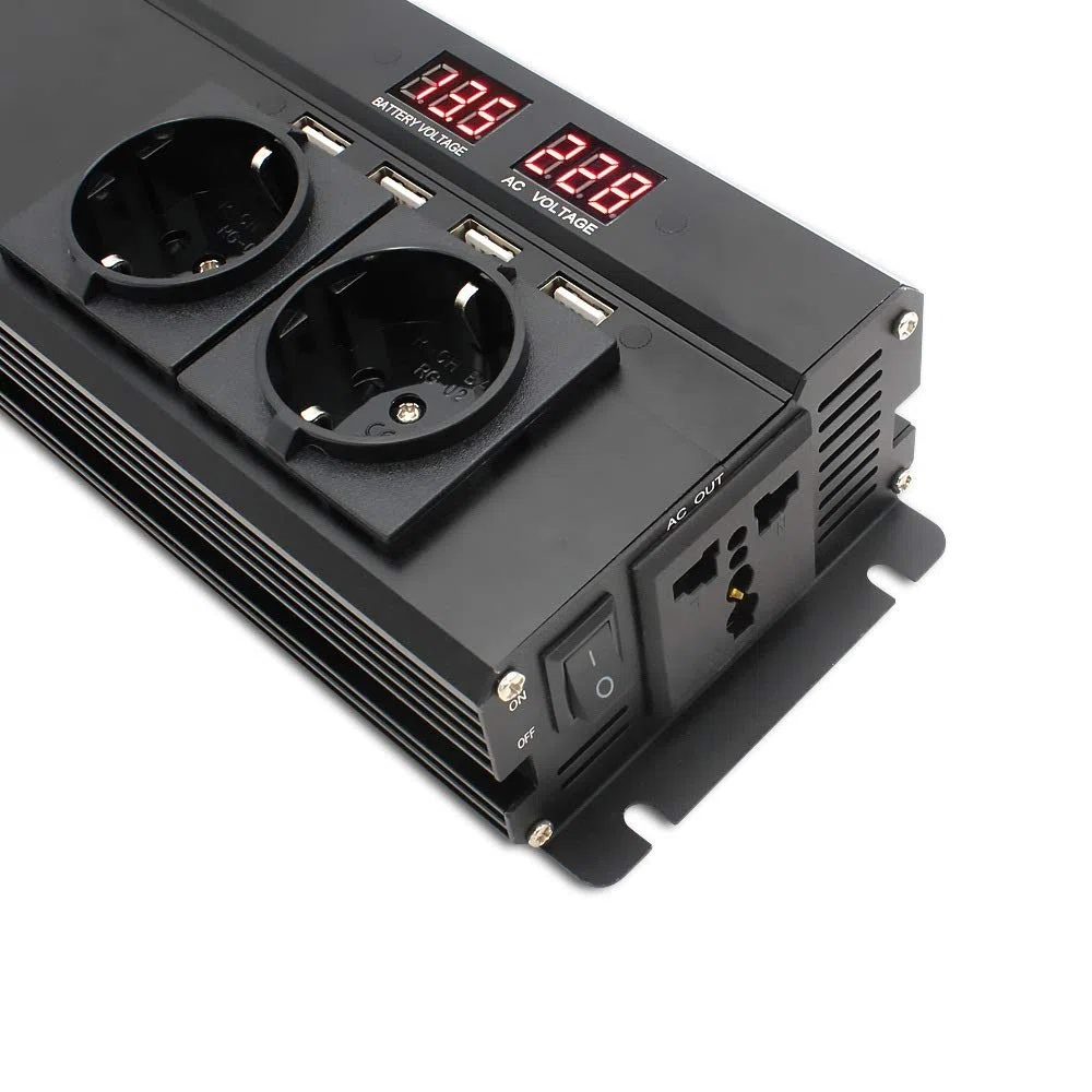 Inversor,Inversor de Coche Inversor 12 V 220 V 5000W Energy Inverter 4 Exterior USB Convertidor inversor Inverso(12V 220V Universal)