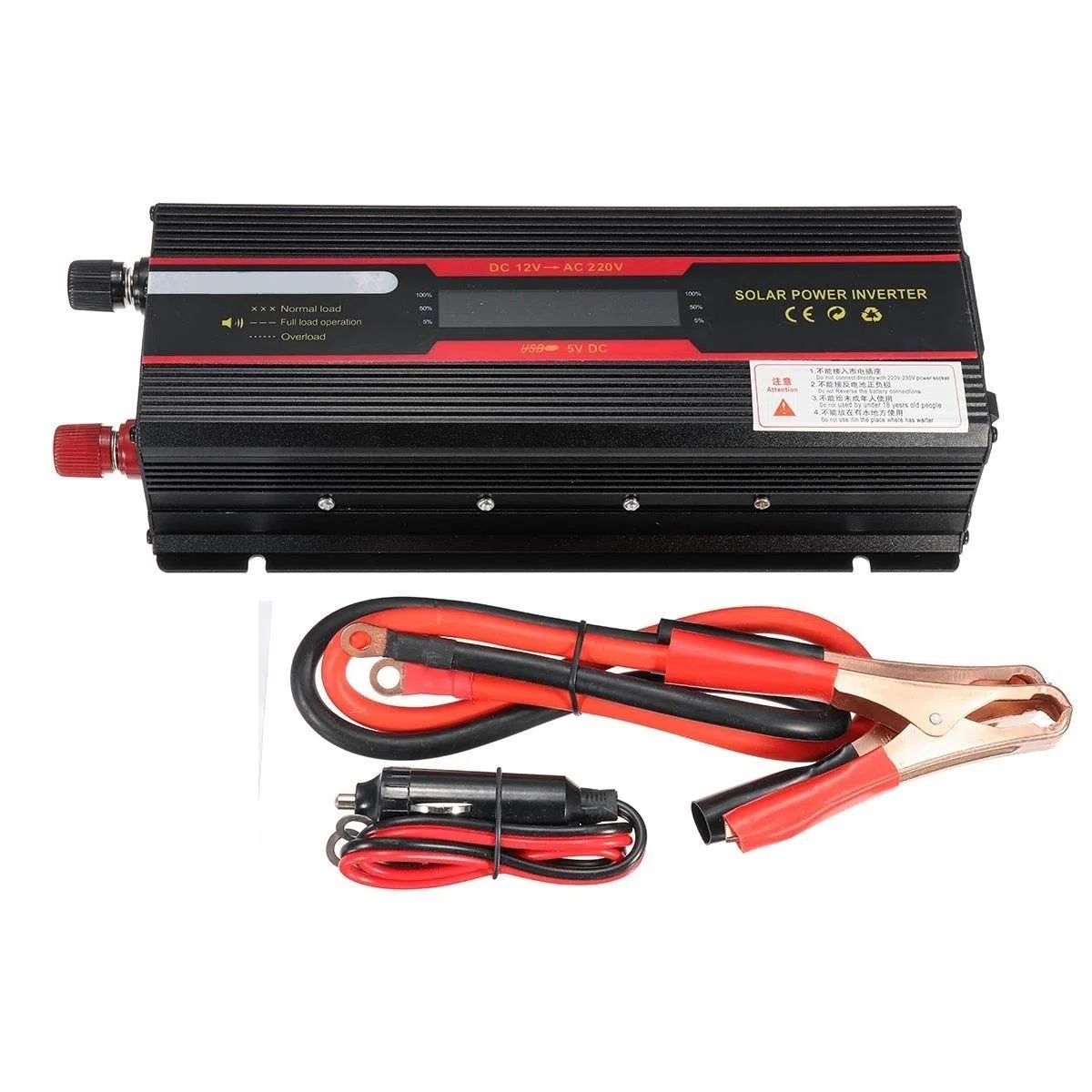 Inversor,Inversor de Coche Inversor del Coche de 12V 220V 6000W de Potencia máxima Solar inversor de la Pantalla CC 12 / 24V a AC 110V / 220V de Onda sinusoidal modificada del convertidor(24V 110V)