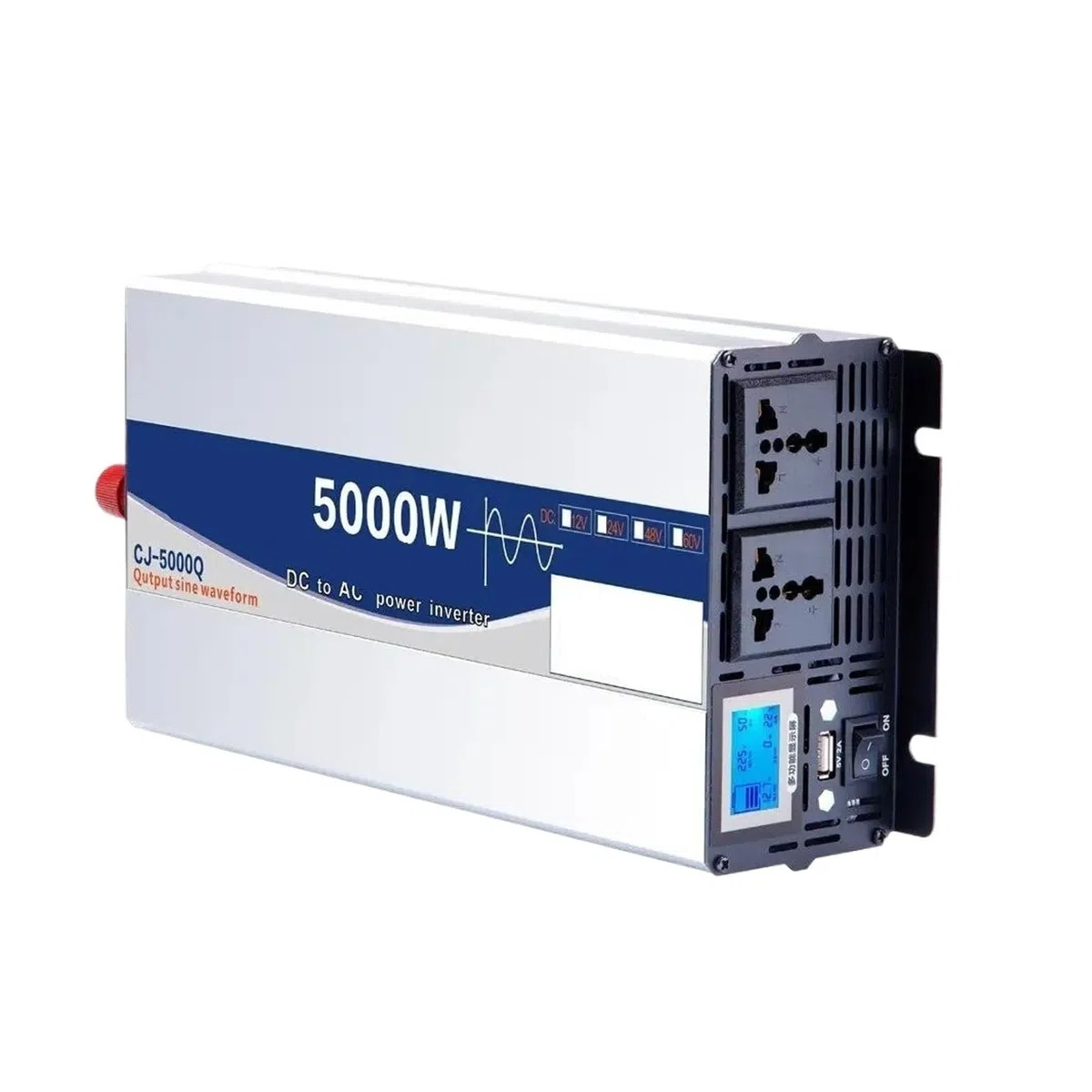 Convertidor inversor Corriente para Inversores Solares Energía Onda Sinusoidal Coche Pantalla LED USB 24V DC 12V 48V 60V 72V A CA 110V 220V 3000W 4000W 5000W