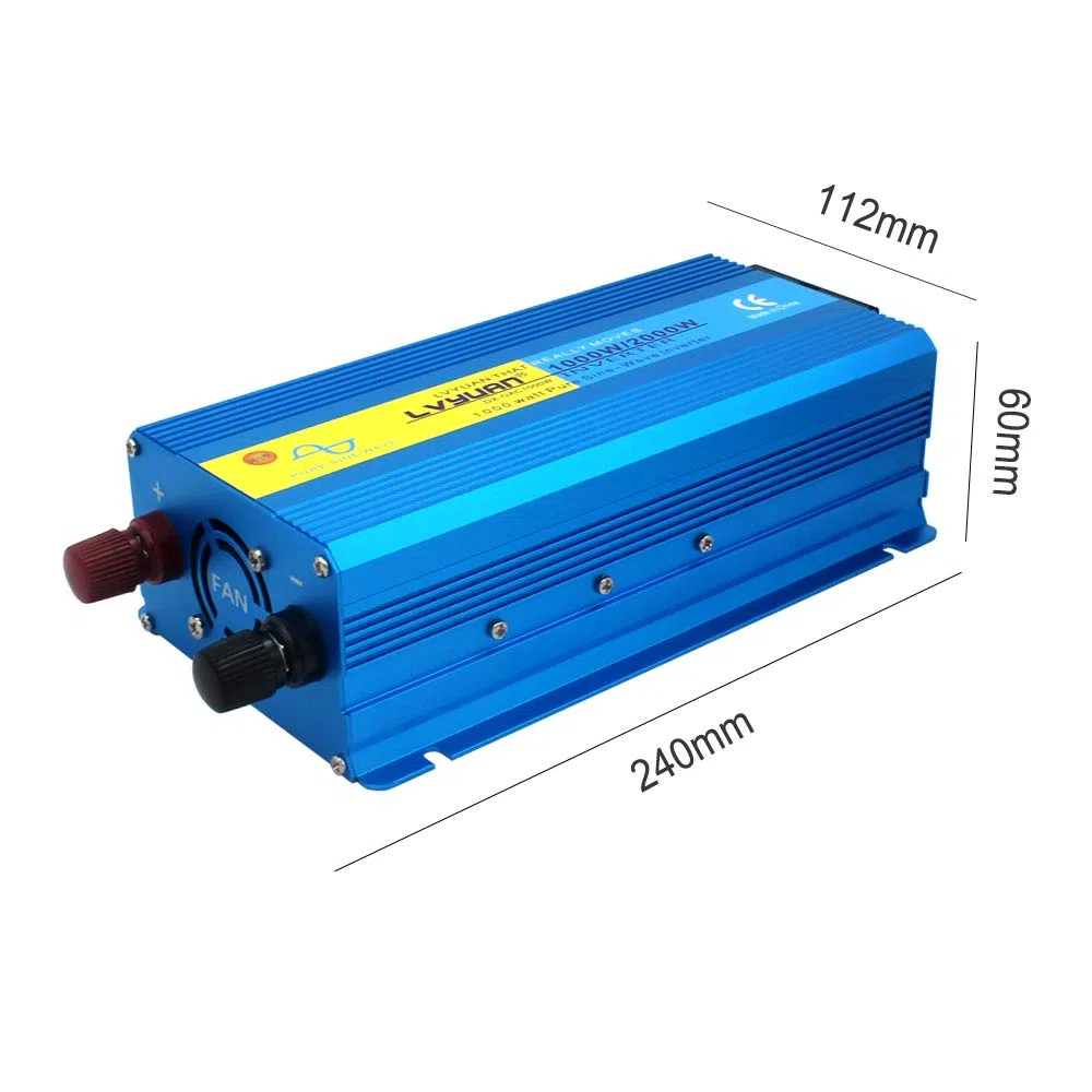 Inversor Inversor de Onda sinusoidal Pura 2000W, CC 12V/24V a CA 220V 230V, convertidor Transferencia Voltaje, Adaptador Carga, Accesorios for automóviles(24V 50Hz)