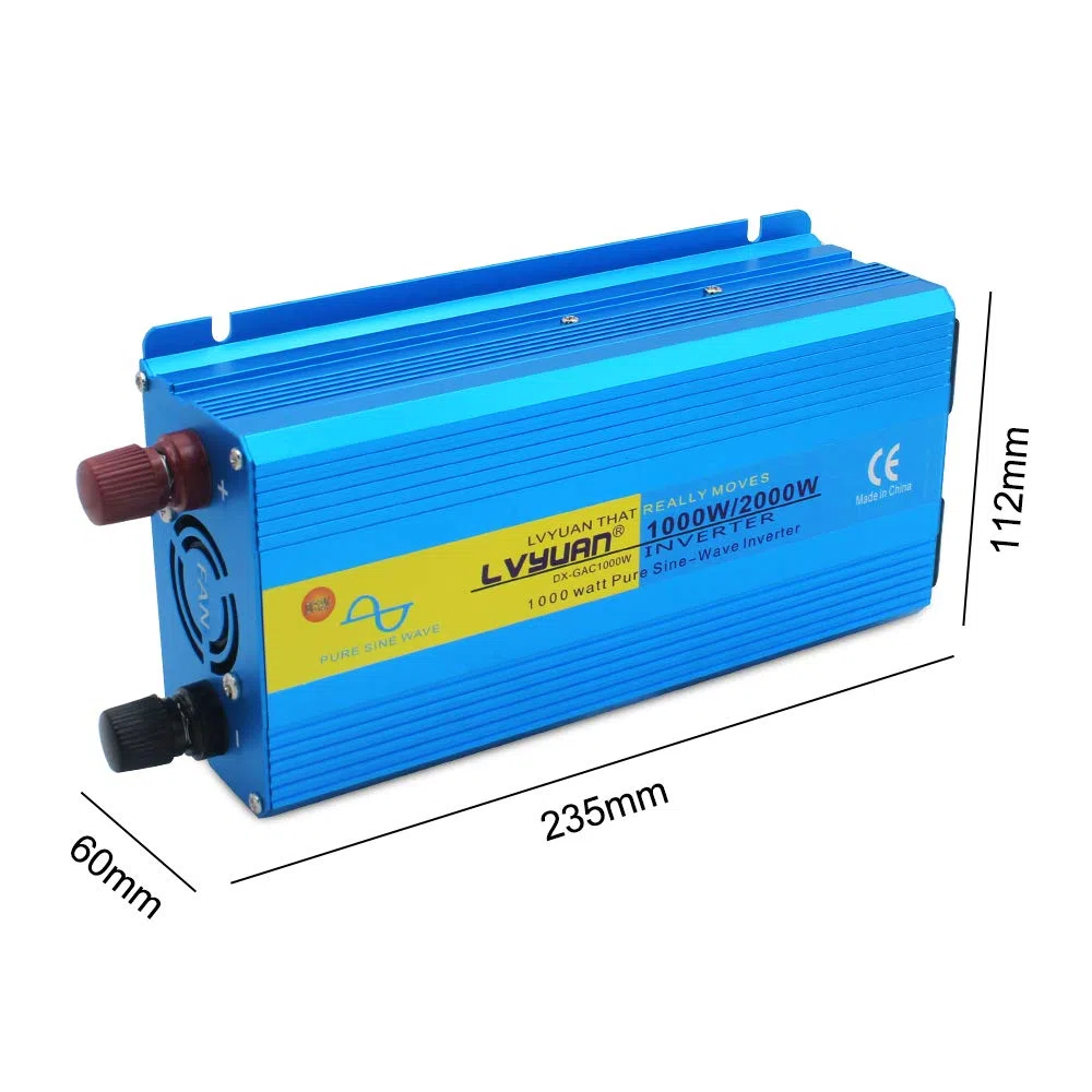 Inversor Inversor de Onda sinusoidal Pura 2000W DC 12V/24V a AC 100V 110V 50Hz/60Hz Convertidor energía Solar(12V 50Hz)