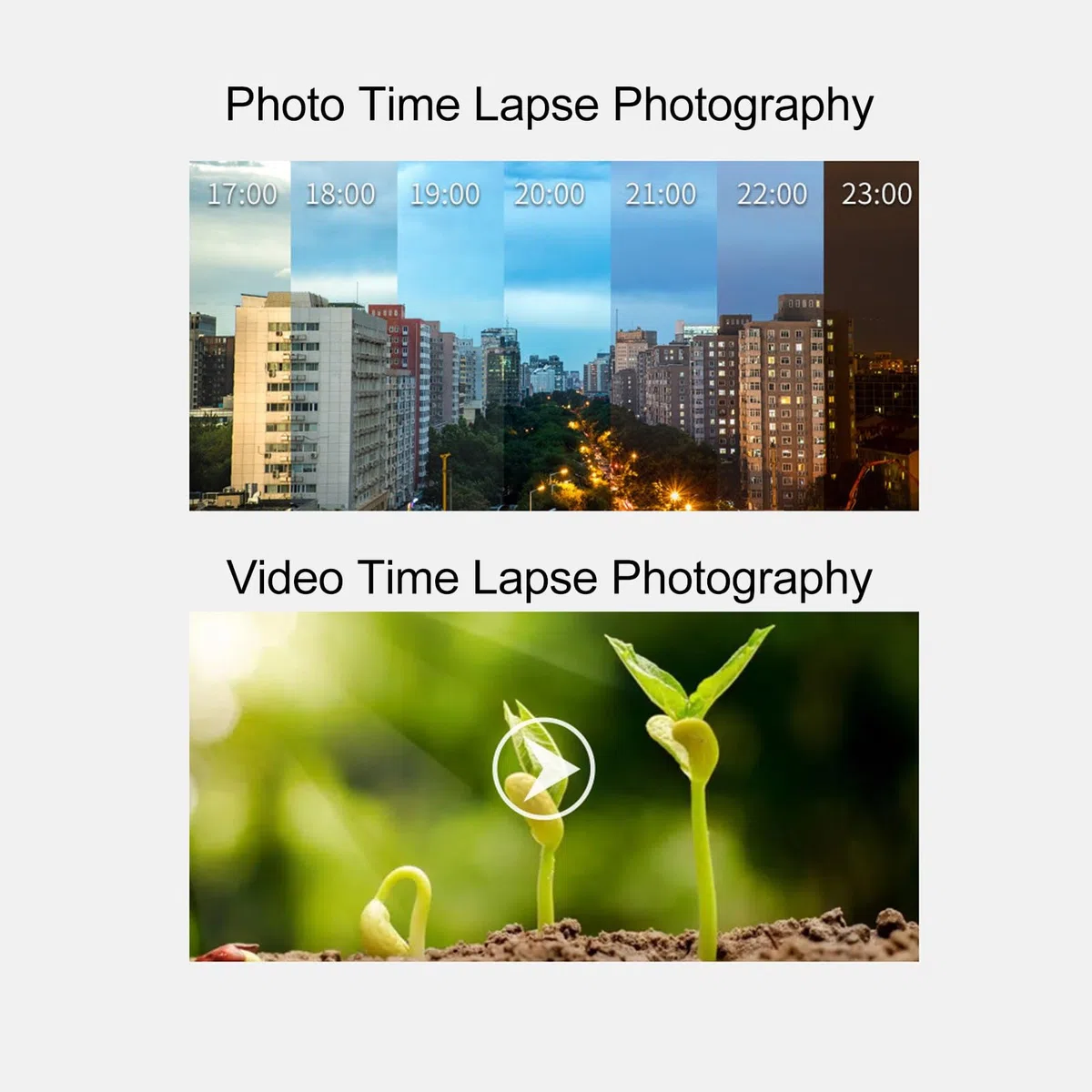 Akozon Cámara de Lapso de Tiempo, 4K 32MP Construcción para Exteriores Cámara de Lapso de Tiempo a Todo Color con Pantalla LCD de 2.0 Pulgadas Disparo Macro IP66 Disparo de