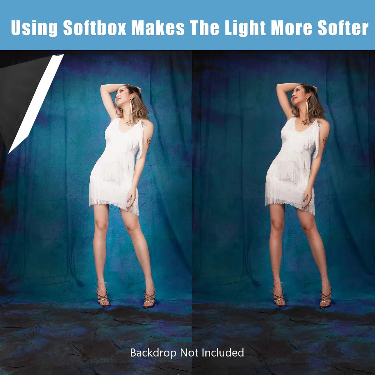 2x150W Estudio Fotografía Caja de luz de iluminación Continua Kit de Soporte de la Caja de luz Suave