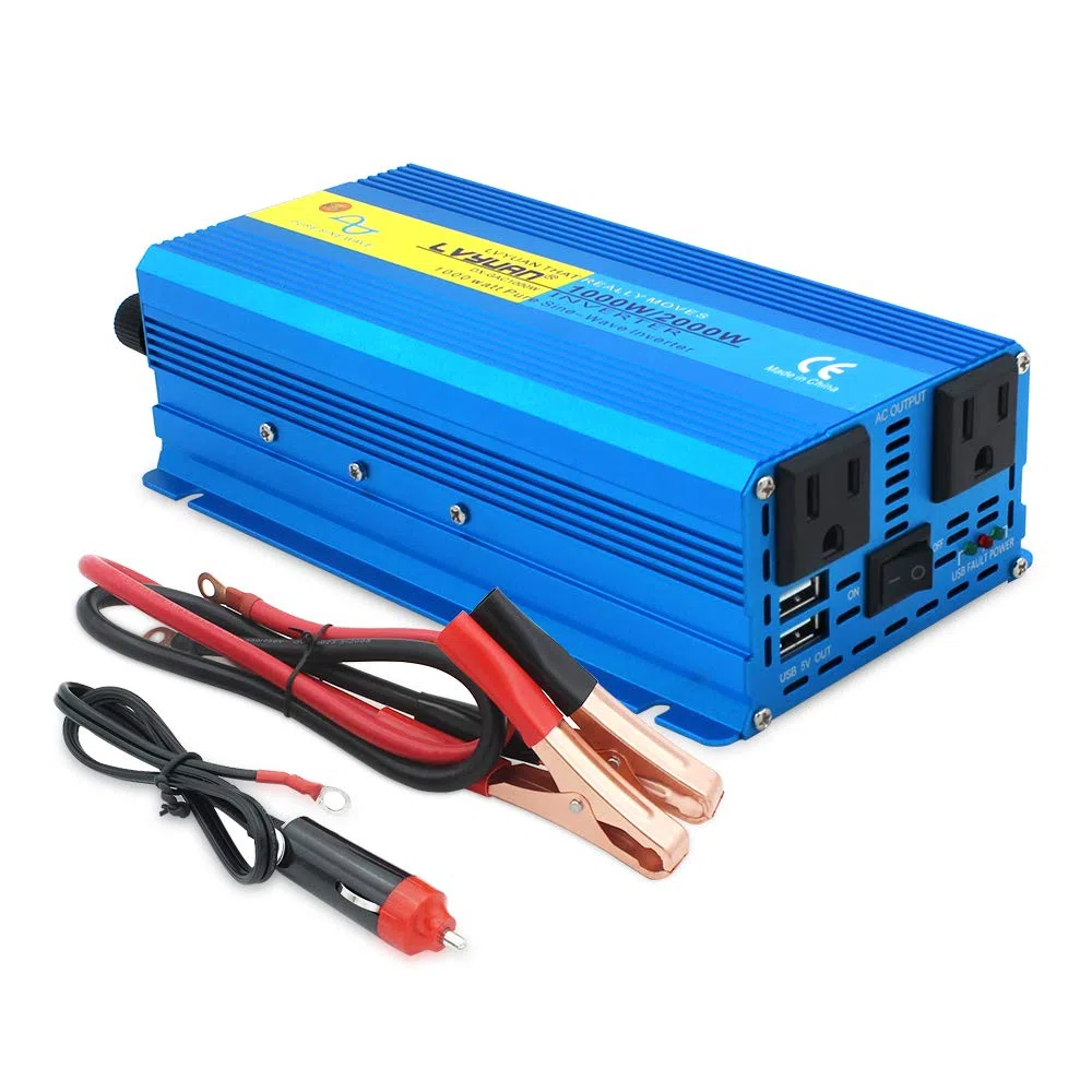 Inversor Inversor de Onda sinusoidal Pura 2000W DC 12V/24V a AC 100V 110V 50Hz/60Hz Convertidor energía Solar(12V 50Hz)